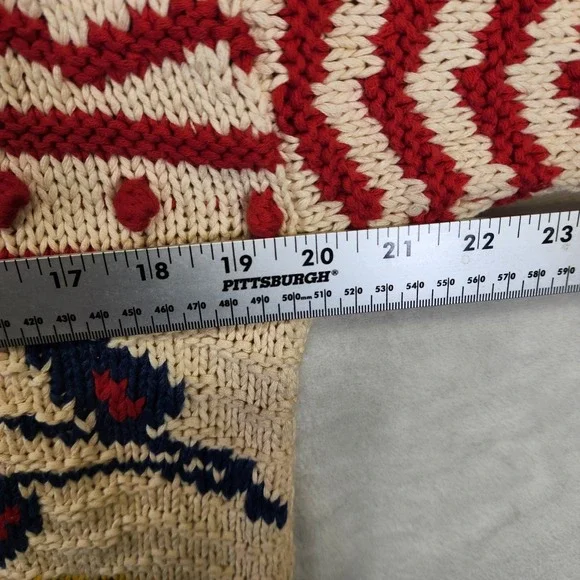 Vintage Renny Handknit Sweater Womens Small Nautical Fish Popcorn Knit 80s - Picture 5 of 7